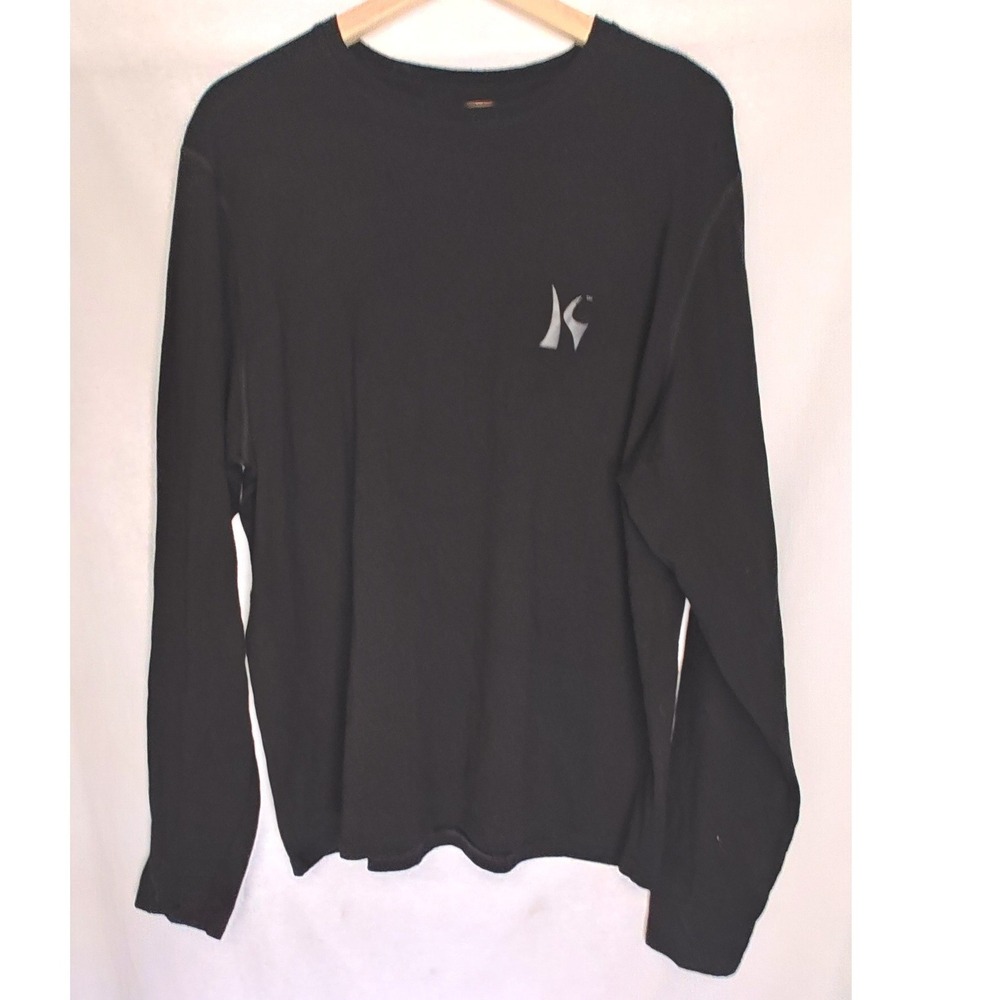 Killik Long Sleeve Shirt 2XL Black 100% Merino Wool Base Layer Crewneck Flaws